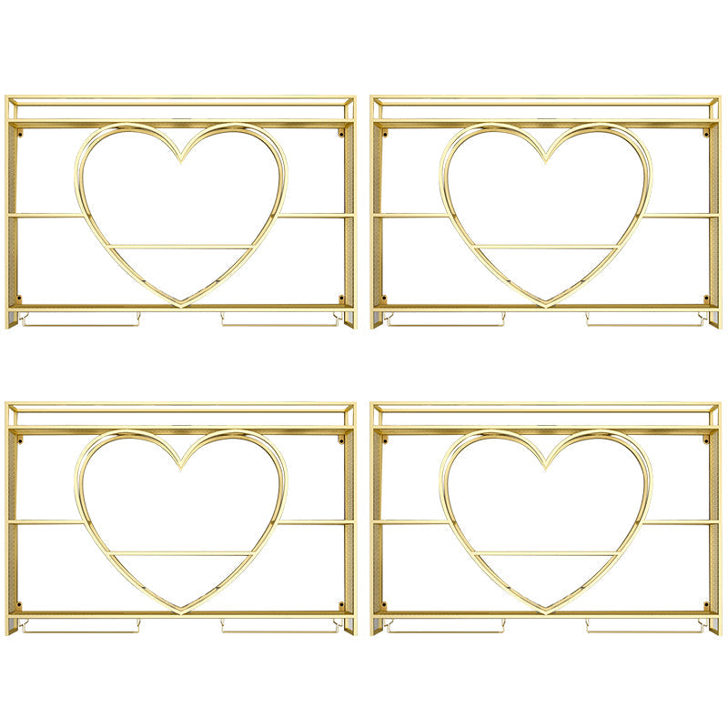 Botella de vino de metal y estante de vino de metal y estante de vidrio sin luz sin luz