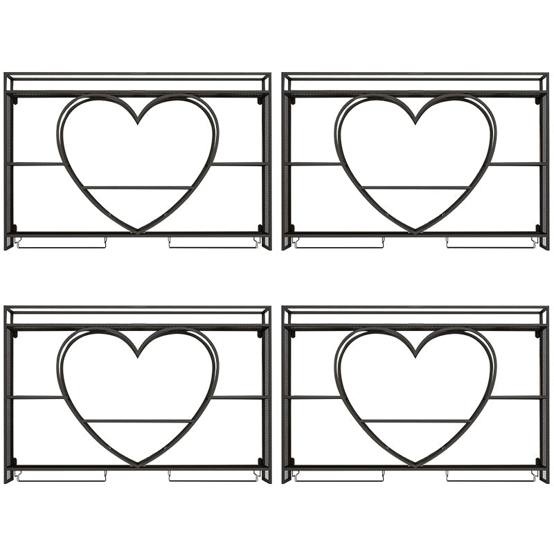 Botella de vino de metal y estante de vino de metal y estante de vidrio sin luz sin luz