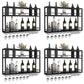 Modern Metal Wine Rack Wall Mounted Wine Bottle & Glass Rack for Living Room