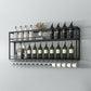Modern Metal Wine Rack Wall Mounted Wine Bottle & Glass Rack for Living Room