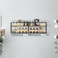 Modern Metal Wine Rack Wall Mounted Wine Bottle & Glass Rack for Living Room