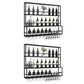 Modern Metal Wine Rack Wall Mounted Wine Bottle & Glass Rack for Living Room