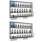 Modern Metal Wine Rack Wall Mounted Wine Bottle & Glass Rack for Living Room