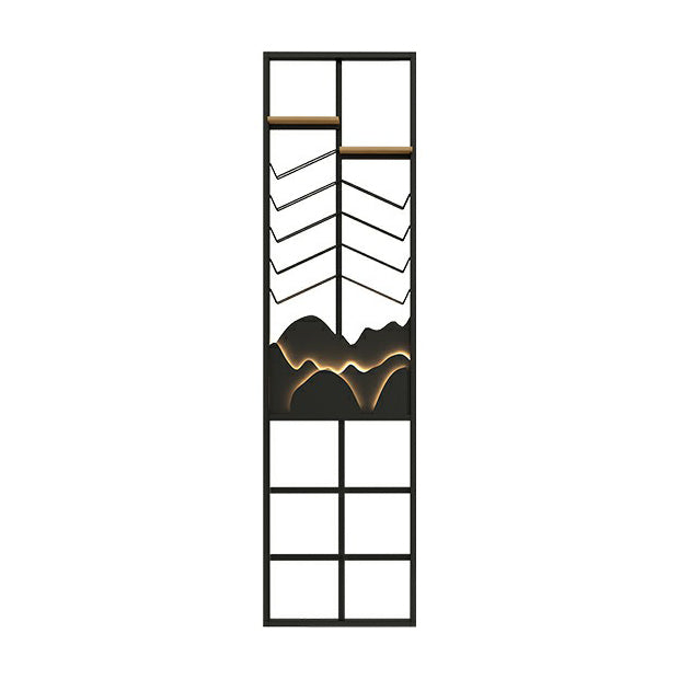 Modern Floor Wine Rack Metal Wine Bottle & Glass Rack for Living Room