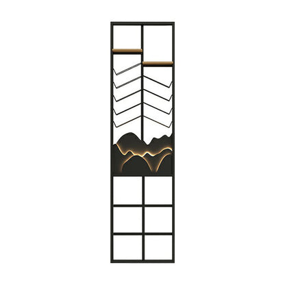 Modern Floor Wine Rack Metal Wine Bottle & Glass Rack for Living Room