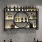 Wall Mounted Wine Rack Metal Wine Bottle & Glass Rack without Light