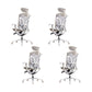 Arms Included Office Chair Modern Adjustable Seat Height Swivel Chair with Wheels Grey 4 Piece Set Clearhalo 'furn' 'furn_office_chair' 'Furniture' 'Office Chairs' 'Office Furniture' 'office_chair' 6715521