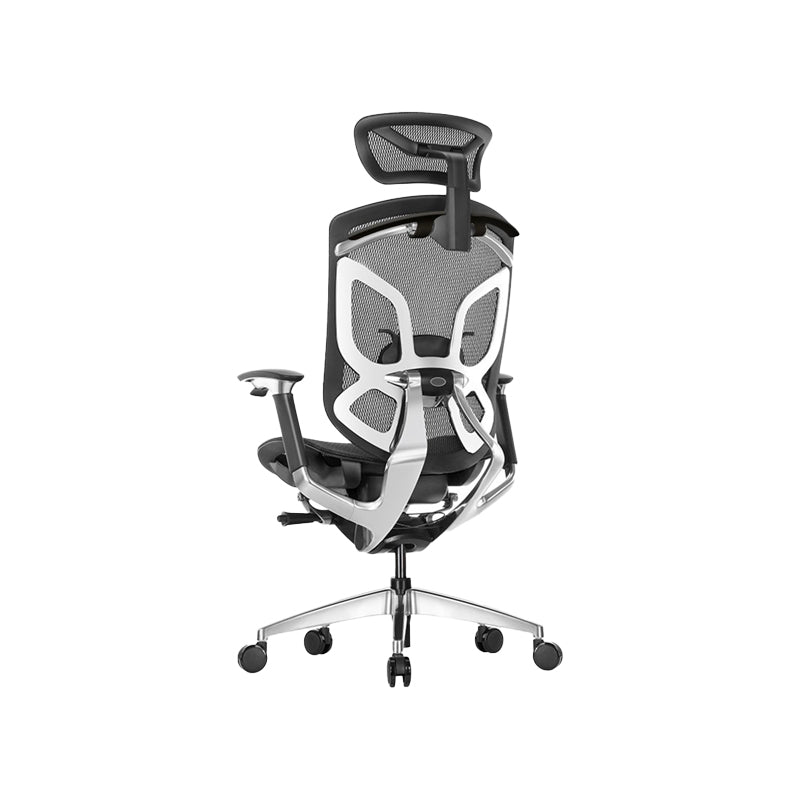 Arms Included Office Chair Modern Adjustable Seat Height Swivel Chair with Wheels Black 1 Piece Clearhalo 'furn' 'furn_office_chair' 'Furniture' 'Office Chairs' 'Office Furniture' 'office_chair' 6715537