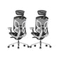Arms Included Office Chair Modern Adjustable Seat Height Swivel Chair with Wheels Black 2 Piece Set Clearhalo 'furn' 'furn_office_chair' 'Furniture' 'Office Chairs' 'Office Furniture' 'office_chair' 6715538