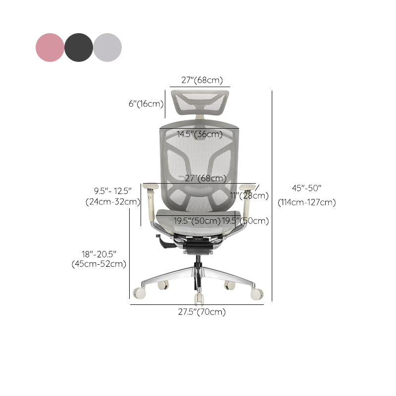 Arms Included Office Chair Modern Adjustable Seat Height Swivel Chair with Wheels Clearhalo 'furn' 'furn_office_chair' 'Furniture' 'Office Chairs' 'Office Furniture' 'office_chair' 6715542