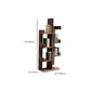 Modern Style Open Back Bookshelf Vertical Wooden Bookcase in Brown Clearhalo 'Bookcases' 'furn' 'furn_bookcases' 'Furniture' 'Office Furniture' 6715569