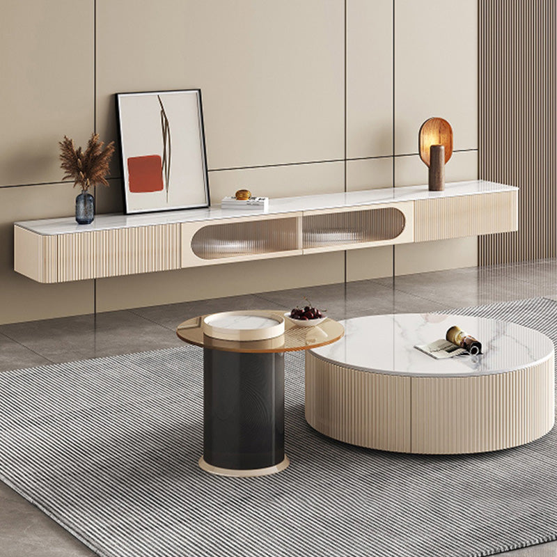 Modern Media Console TV Stand Stone TV Stand for Living Room Clearhalo 'furn' 'furn_tv_stands_entertainment_centers' 'Furniture' 'Living Room Furniture' 'TV Stands & Entertainment Centers' 'TV Stands & Media Storage Furniture' 'tv_stands_entertainment_centers' 6715597