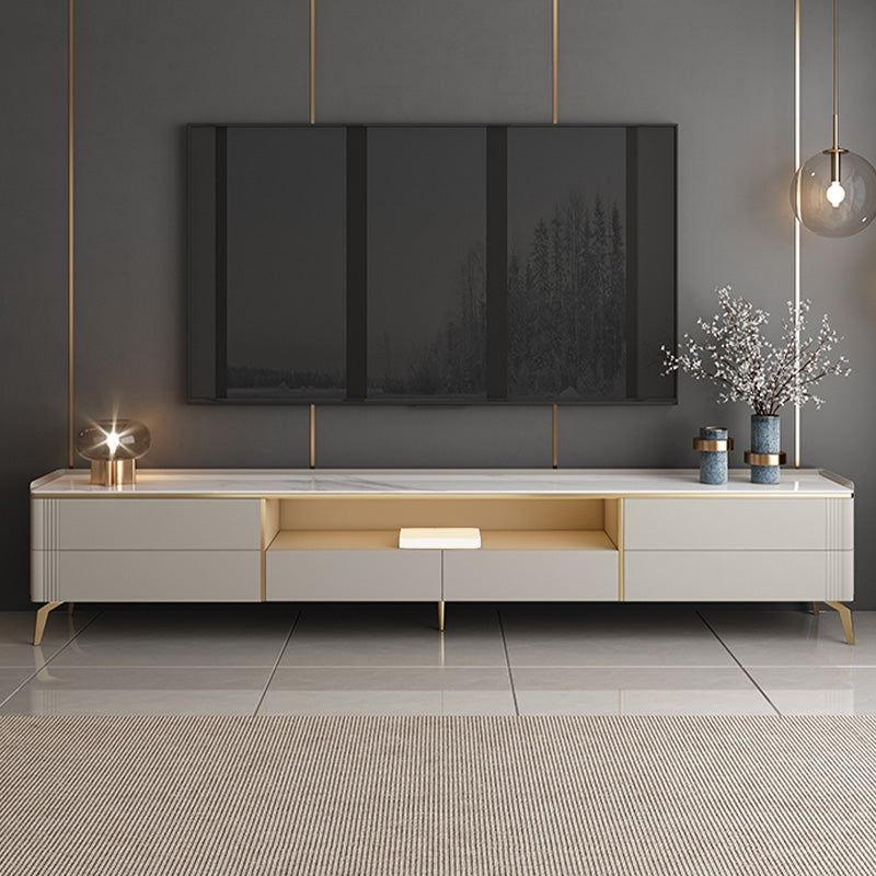 Stone TV Media Stand Consola de TV contemporánea para sala de estar