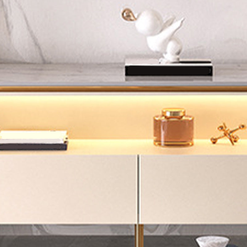 Stone TV Media Stand Consola de TV contemporánea para sala de estar