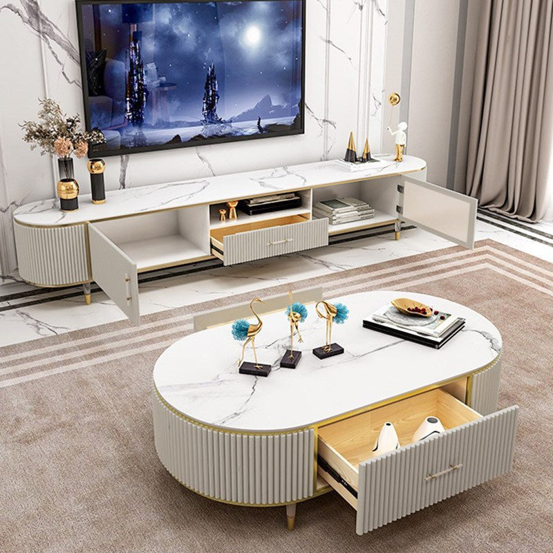 Contemporary TV Media Console Stone TV Media Stand for Living Room Clearhalo 'furn' 'furn_tv_stands_entertainment_centers' 'Furniture' 'Living Room Furniture' 'TV Stands & Entertainment Centers' 'TV Stands & Media Storage Furniture' 'tv_stands_entertainment_centers' 6715661