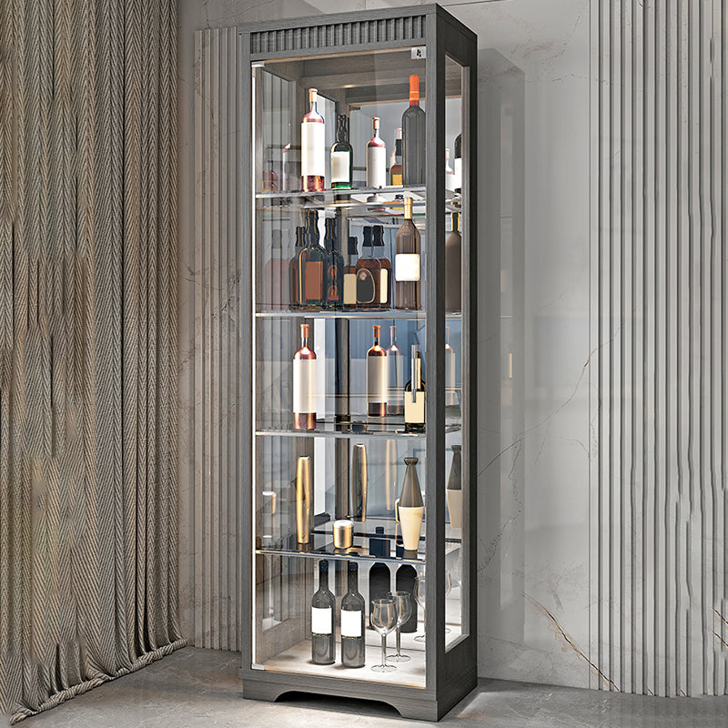 Armadio di vetro con mobile in vetro di gomma contemporanea con porte con porte