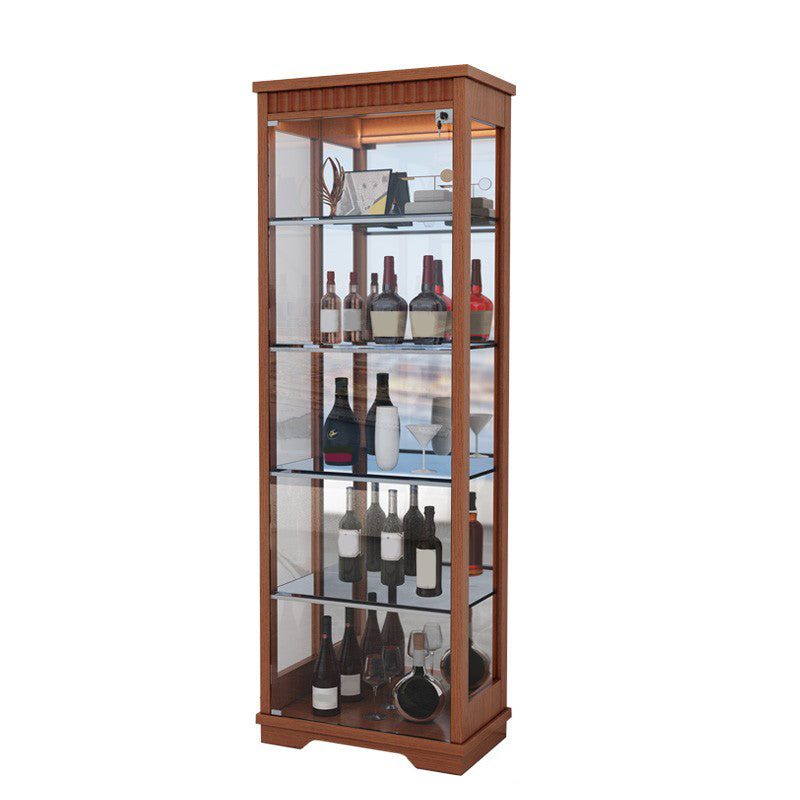 Armadio di vetro con mobile in vetro di gomma contemporanea con porte con porte