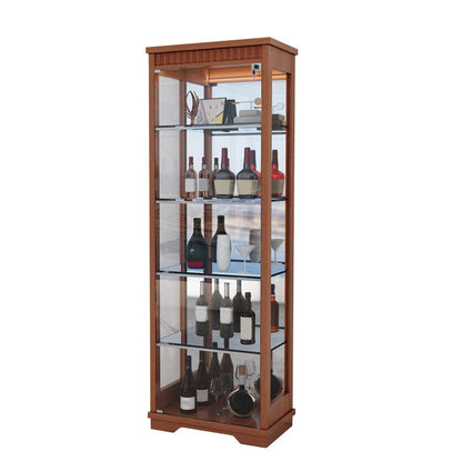 Armadio di vetro con mobile in vetro di gomma contemporanea con porte con porte