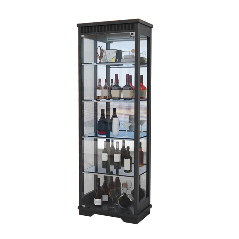 Armadio di vetro con mobile in vetro di gomma contemporanea con porte con porte