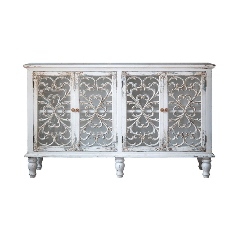 Tradizionale in legno in legno massiccio Porte in vetro armadio con le porte con porte