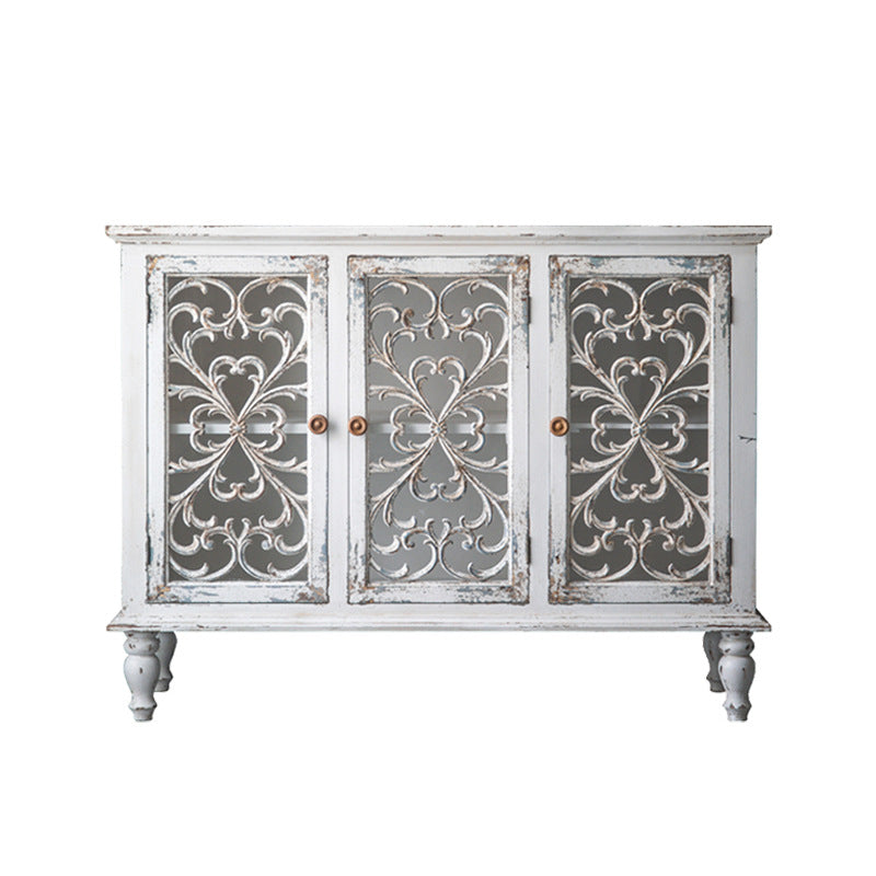 Tradizionale in legno in legno massiccio Porte in vetro armadio con le porte con porte