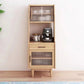 Modern Dining Hutch Pine Display Cabinet with Doors for Dining Room