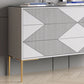 Opbergkist met een breedte van 15,6 inch Klassiek Glam Stone-opbergkistcommode