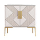 Opbergkist met een breedte van 15,6 inch Klassiek Glam Stone-opbergkistcommode
