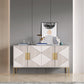 Opbergkist met een breedte van 15,6 inch Klassiek Glam Stone-opbergkistcommode