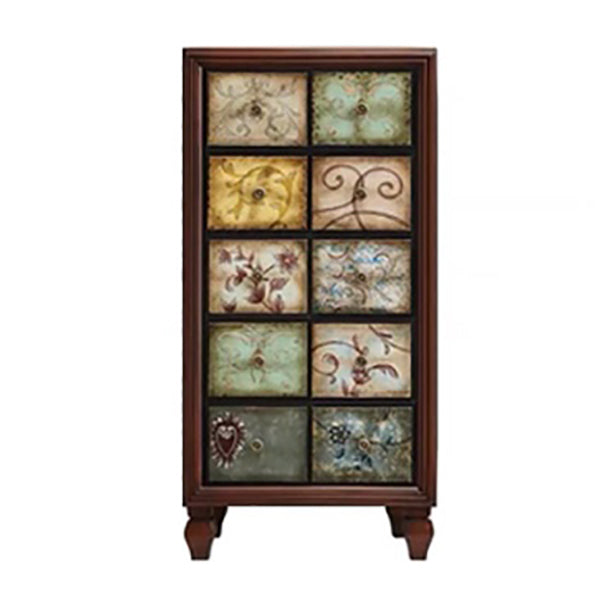 16.38/17.55 Width Coastal Storage Chest Dresser Solid Wood Dresser 24"L x 16.5"W x 47"H Brown Clearhalo 'Bedroom Furniture' 'Dressers & Chests' 'dressers_chests' 'furn' 'furn_dressers_chests' 'Furniture' 6716023