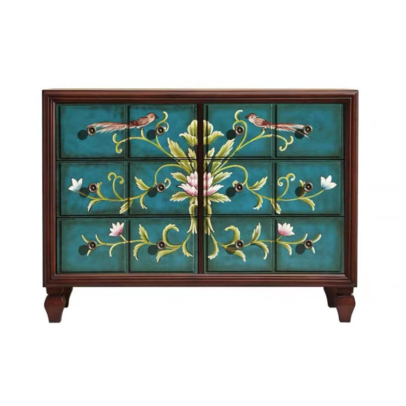 16.38/17.55 Width Coastal Storage Chest Dresser Solid Wood Dresser 47"L x 17"W x 35"H Green Clearhalo 'Bedroom Furniture' 'Dressers & Chests' 'dressers_chests' 'furn' 'furn_dressers_chests' 'Furniture' 6716037