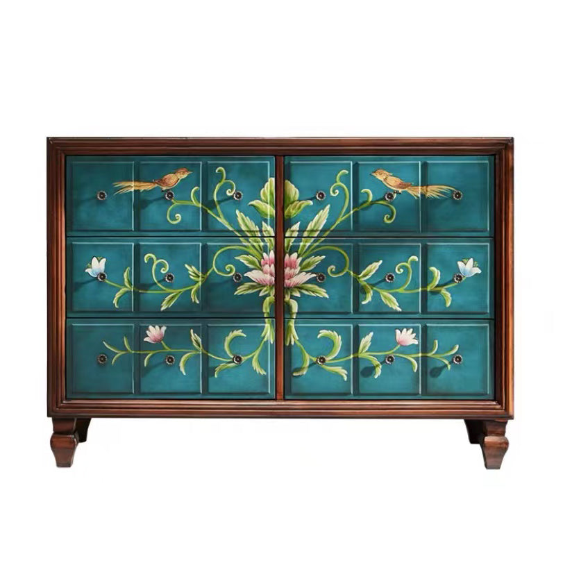 16.38/17.55 Width Coastal Storage Chest Dresser Solid Wood Dresser 49"L x 18"W x 35"H Green Clearhalo 'Bedroom Furniture' 'Dressers & Chests' 'dressers_chests' 'furn' 'furn_dressers_chests' 'Furniture' 6716038