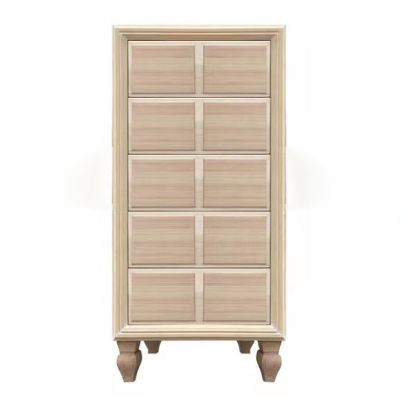 16.38/17.55 Width Coastal Storage Chest Dresser Solid Wood Dresser 24"L x 16.5"W x 47"H Natural Clearhalo 'Bedroom Furniture' 'Dressers & Chests' 'dressers_chests' 'furn' 'furn_dressers_chests' 'Furniture' 6716040