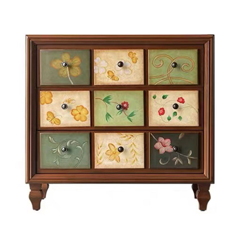 16.38/17.55 Width Coastal Storage Chest Dresser Solid Wood Dresser 35"L x 16.5"W x 35"H Brown Painted Clearhalo 'Bedroom Furniture' 'Dressers & Chests' 'dressers_chests' 'furn' 'furn_dressers_chests' 'Furniture' 6716043