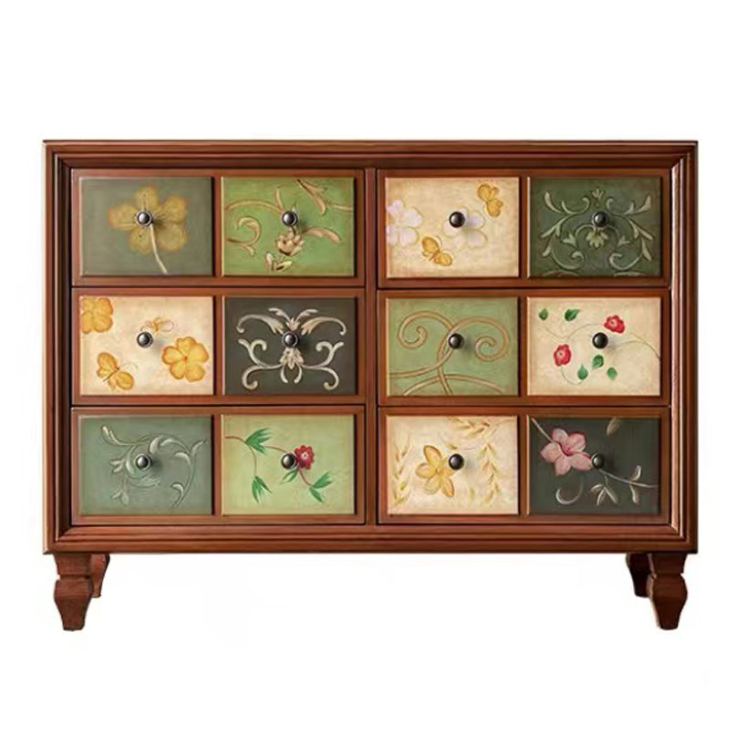 16.38/17.55 Width Coastal Storage Chest Dresser Solid Wood Dresser 47"L x 17"W x 35"H Brown Painted Clearhalo 'Bedroom Furniture' 'Dressers & Chests' 'dressers_chests' 'furn' 'furn_dressers_chests' 'Furniture' 6716045