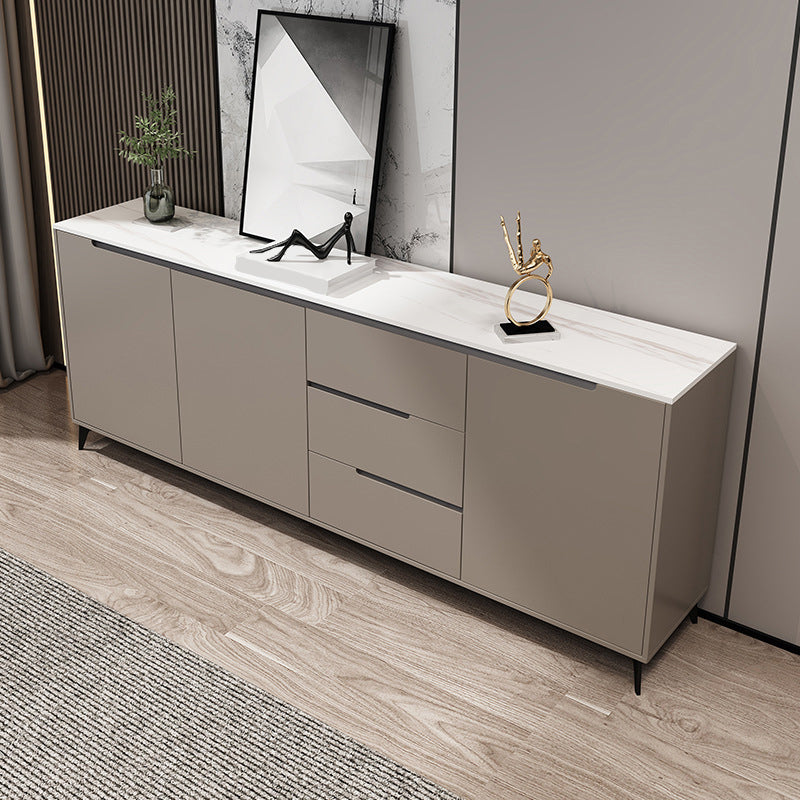 15.6-inch Width Contemporary Storage Chest Stone Dresser with 3 Drawers Khaki Clearhalo 'Bedroom Furniture' 'Dressers & Chests' 'dressers_chests' 'furn' 'furn_dressers_chests' 'Furniture' 6716074
