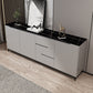 15.6-inch Width Contemporary Storage Chest Stone Dresser with 3 Drawers Black-Gray Clearhalo 'Bedroom Furniture' 'Dressers & Chests' 'dressers_chests' 'furn' 'furn_dressers_chests' 'Furniture' 6716076
