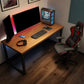 Solid Wood Rectangular Gaming Desk Sled Base 29.53" Tall Computer Desk 78.7"L x 31.5"W x 29.5"H Clearhalo 'furn' 'furn_office_desk' 'Furniture' 'Office Desks' 'Office Furniture' 'office_desk' 6716147