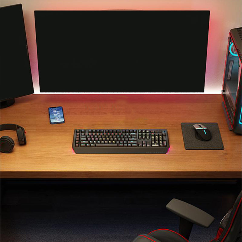 Solid Wood Rectangular Gaming Desk Sled Base 29.53" Tall Computer Desk Clearhalo 'furn' 'furn_office_desk' 'Furniture' 'Office Desks' 'Office Furniture' 'office_desk' 6716155