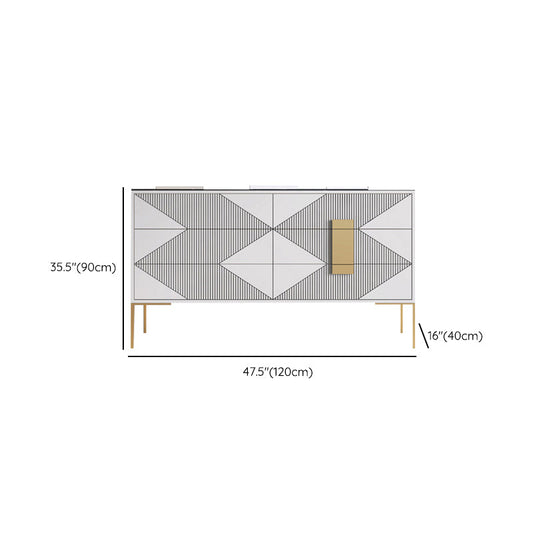 15.6-inch Width Storage Chest Classic Glam Stone Storage Chest Dresser