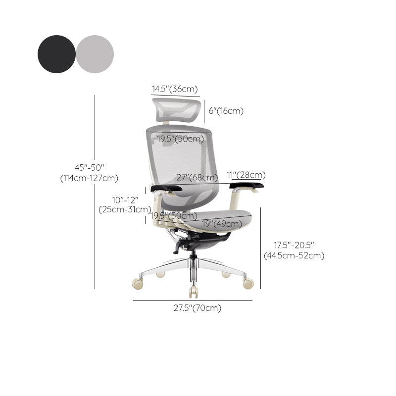 Removable Arms Office Chair Adjustable Seat Height Modern Swivel Chair with Wheels Clearhalo 'furn' 'furn_office_chair' 'Furniture' 'Office Chairs' 'Office Furniture' 'office_chair' 6716569