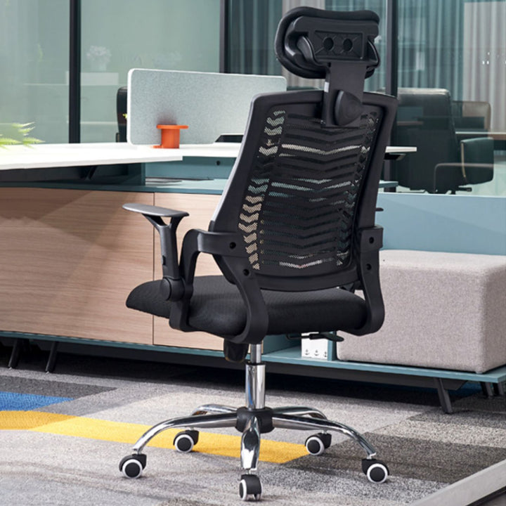 Contemporary Adjustable Arms Office Chair Mesh-back Task Chair for Office 1 Piece Sponge Clearhalo 'furn' 'furn_office_chair' 'Furniture' 'Office Chairs' 'Office Furniture' 'office_chair' 6716573