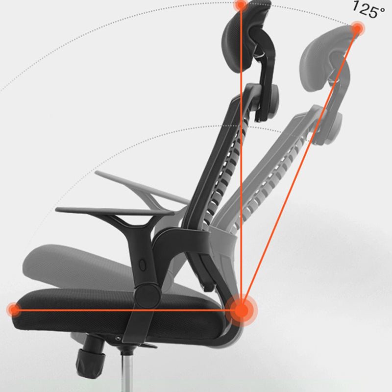 Contemporary Adjustable Arms Office Chair Mesh-back Task Chair for Office Clearhalo 'furn' 'furn_office_chair' 'Furniture' 'Office Chairs' 'Office Furniture' 'office_chair' 6716579