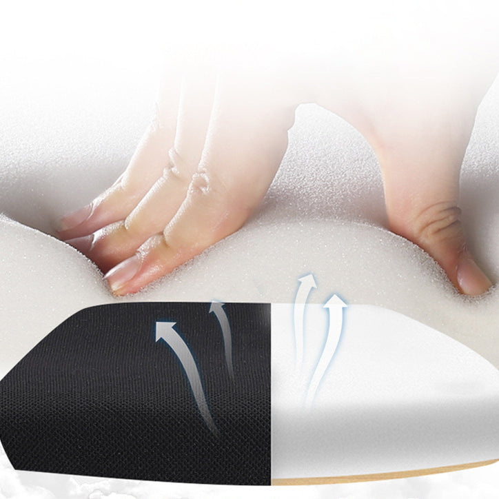 Moderne zwarte bureaustoel vaste armen geen pijnlijke ergonomische bureaustoelstoel