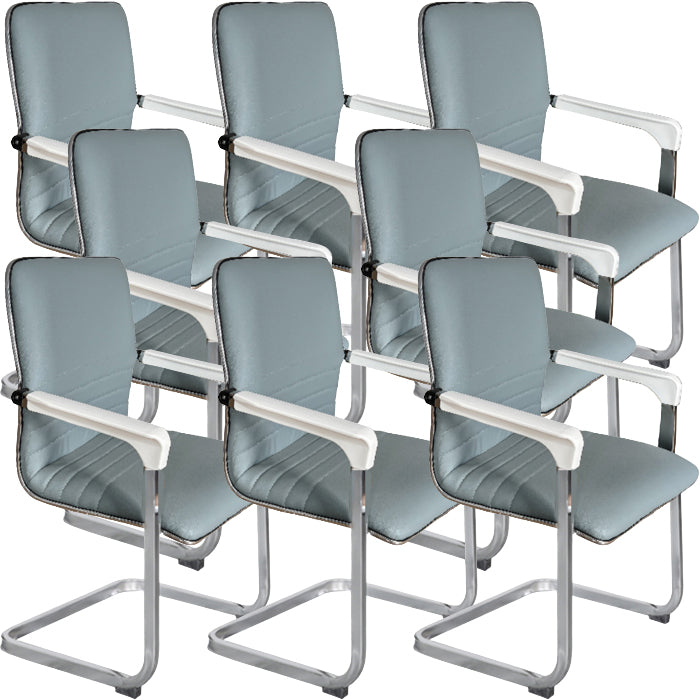 Silla de cuero de la oficina de la oficina de armas fijo contemporánea para la oficina