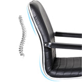 Silla de cuero de la oficina de la oficina de armas fijo contemporánea para la oficina