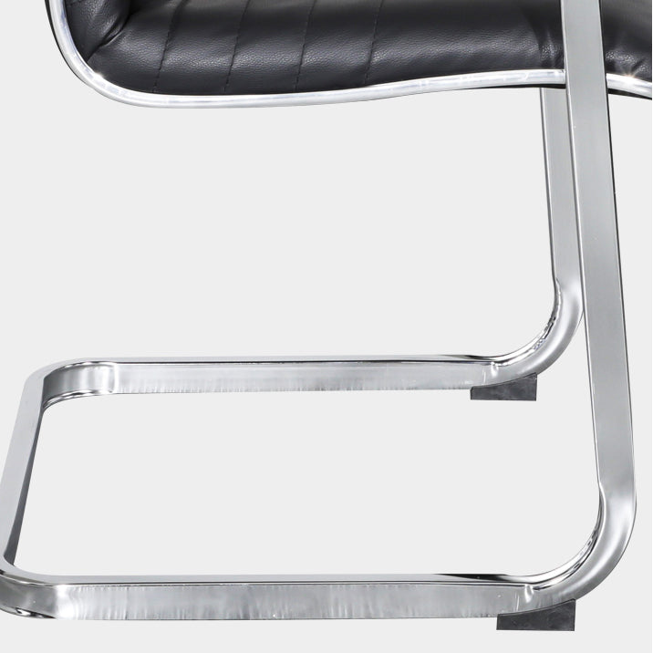 Silla de cuero de la oficina de la oficina de armas fijo contemporánea para la oficina