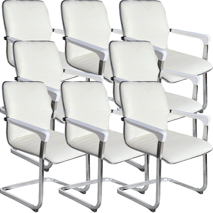 Silla de cuero de la oficina de la oficina de armas fijo contemporánea para la oficina