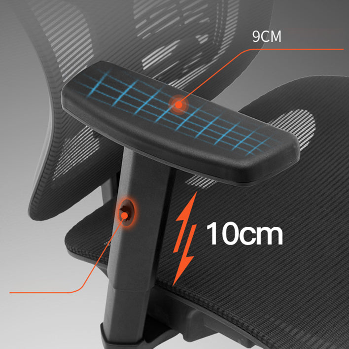 Modern verstelbare wapenstoel Mesh-back taakstoel voor kantoor