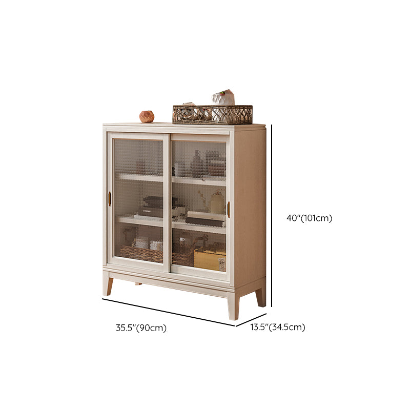 Estantería blanca estándar estantería contemporánea de madera con puertas